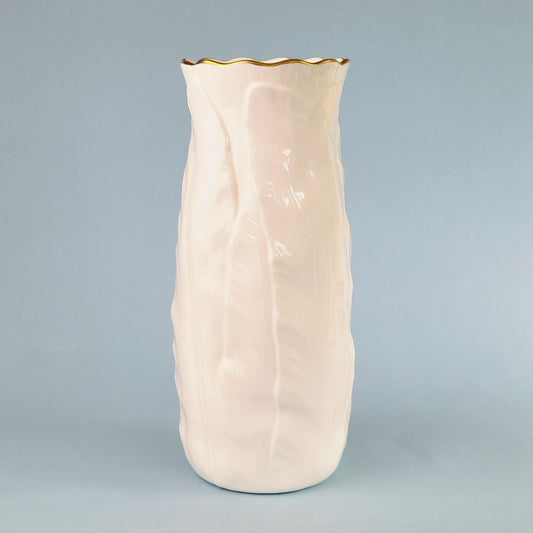 Royal Worcester Fern Leaf Vase, Bone China Made in England, c.1986