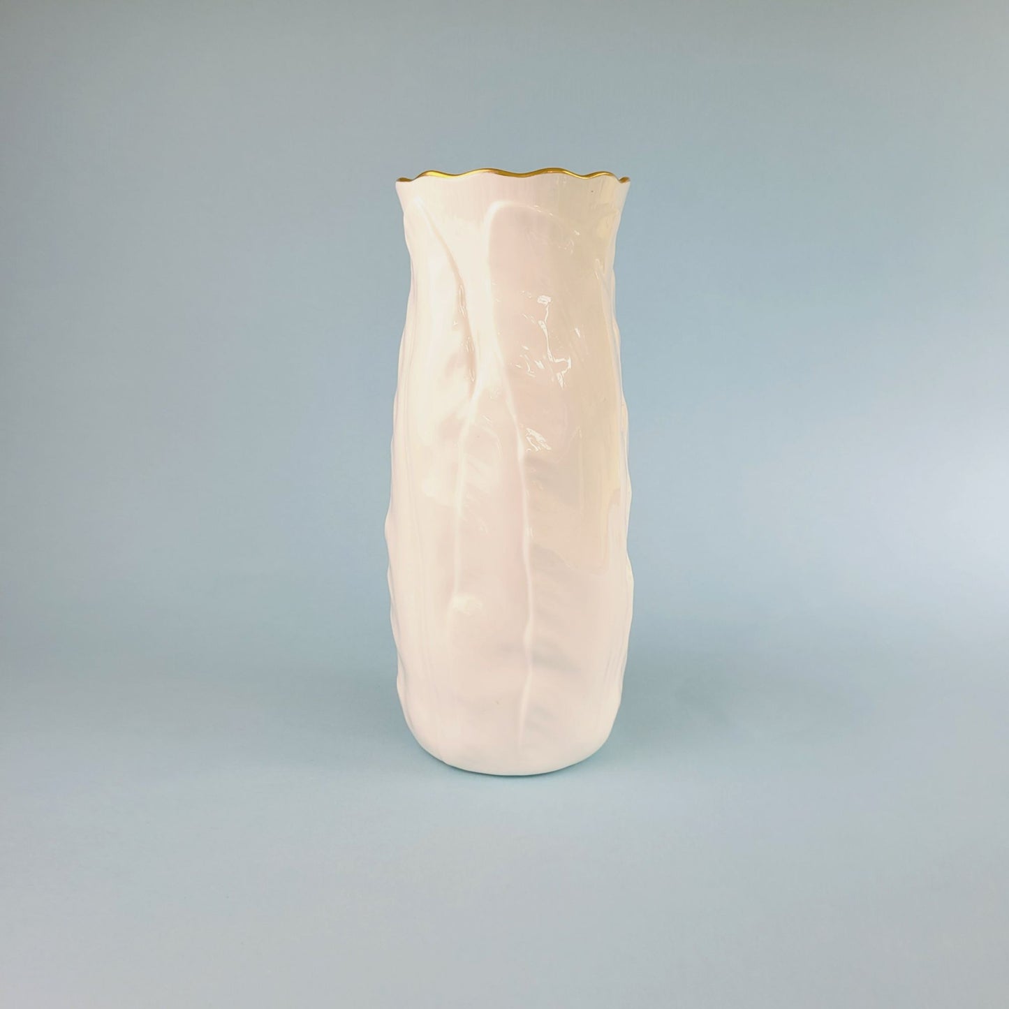 Royal Worcester Fern Leaf Vase, Bone China Made in England, c.1986