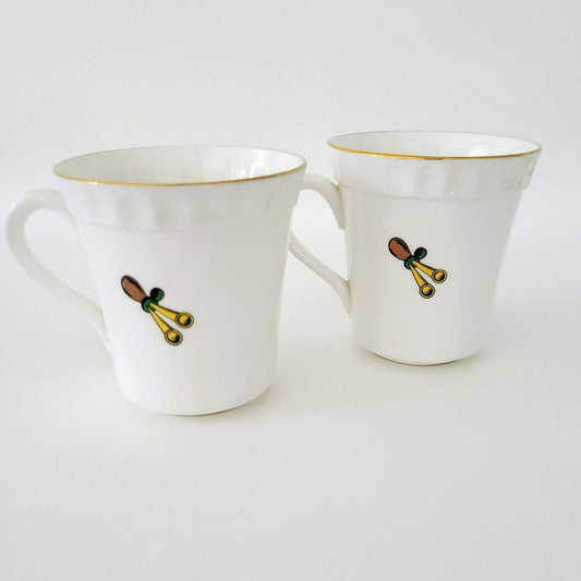 Crown Staffordshire Automobile Coffee Cup, Set of 2, Made in England