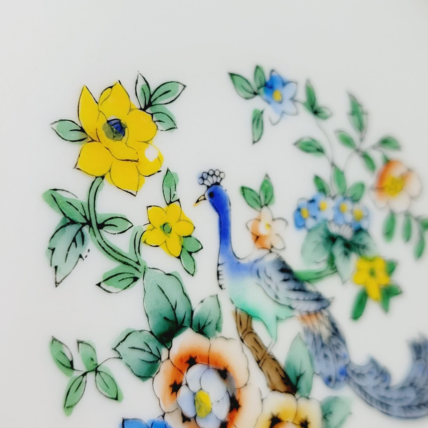 Vintage Noritake Peacock & Floral Salad Plate