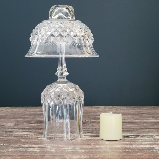 Cozy Bedside Lighting, Handcrafted & Upcycled Glass & Crystal Fairy Lamp