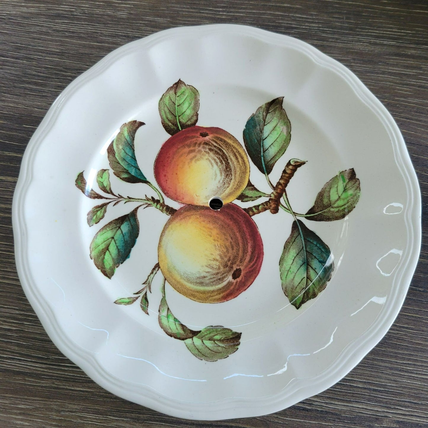 Mismatched 3 Tiered Dessert Stand, Made from Spode Apple Dishes