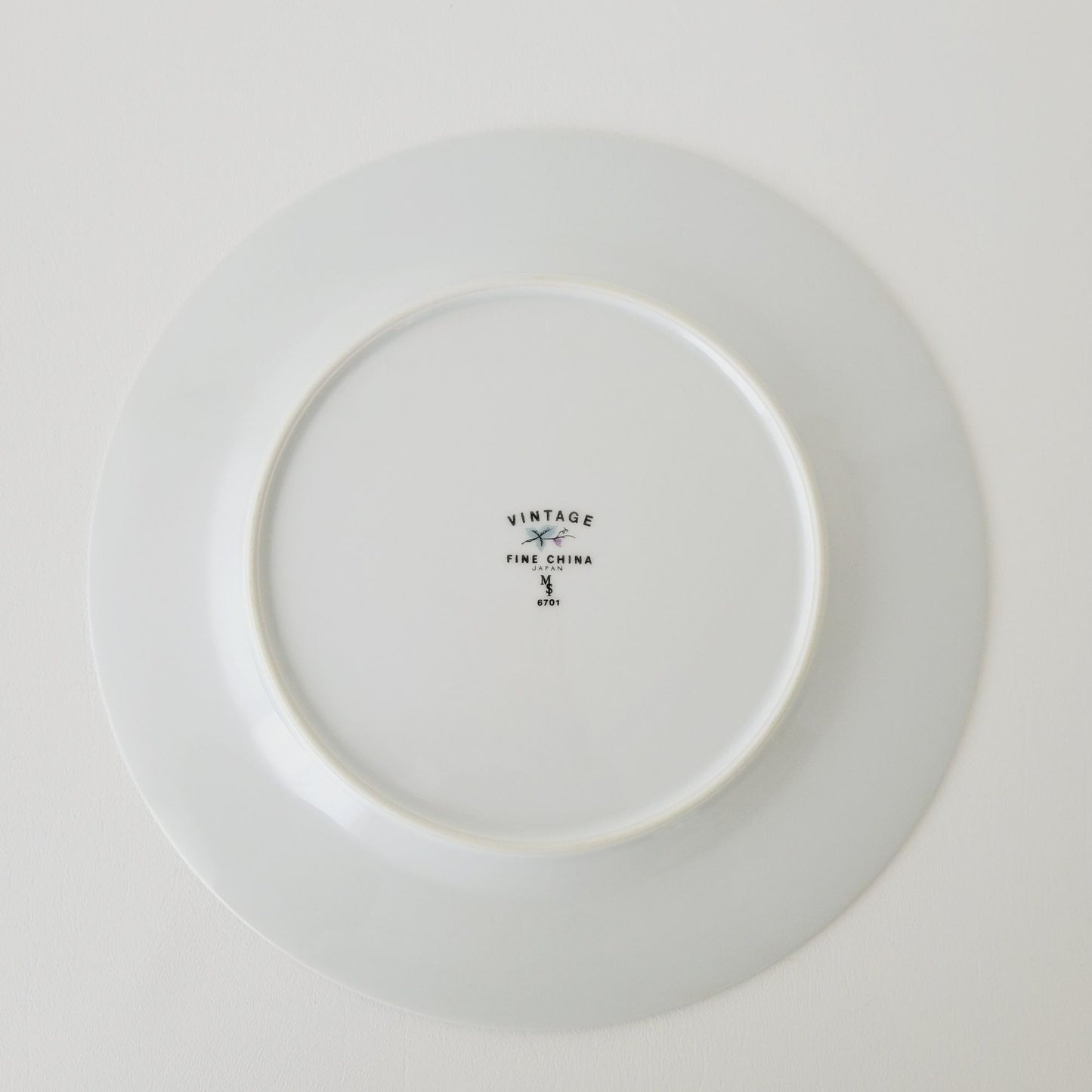 Vintage Blue & Green Leaf Dinner Plate Set of 2, Japan c. 1970s