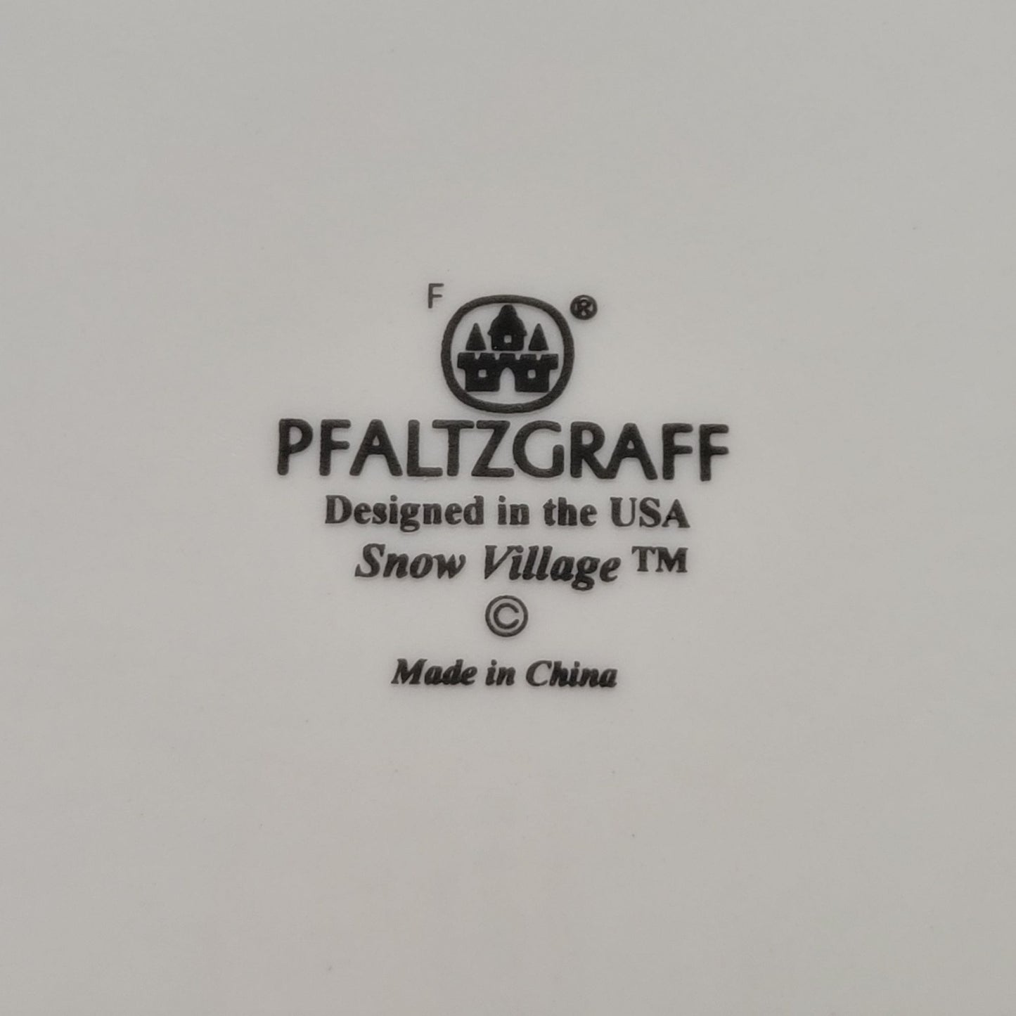 Pfaltzgraff Snow Village Dinner Plate, Set of 2, c.1990s