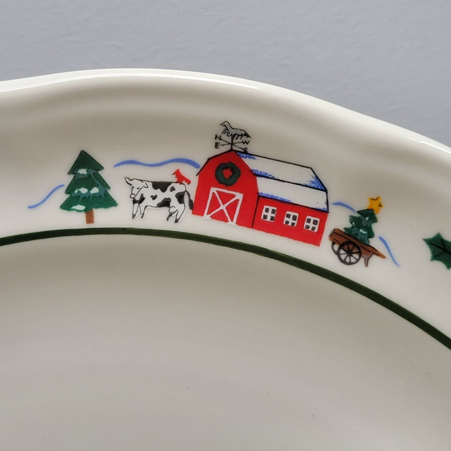 Pfaltzgraff Snow Village Dinner Plate, Set of 2, c.1990s