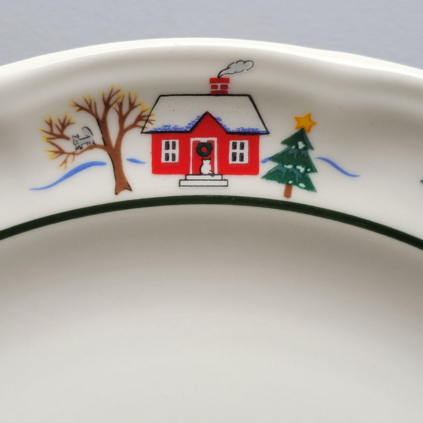 Pfaltzgraff Snow Village Dinner Plate, Set of 2, c.1990s
