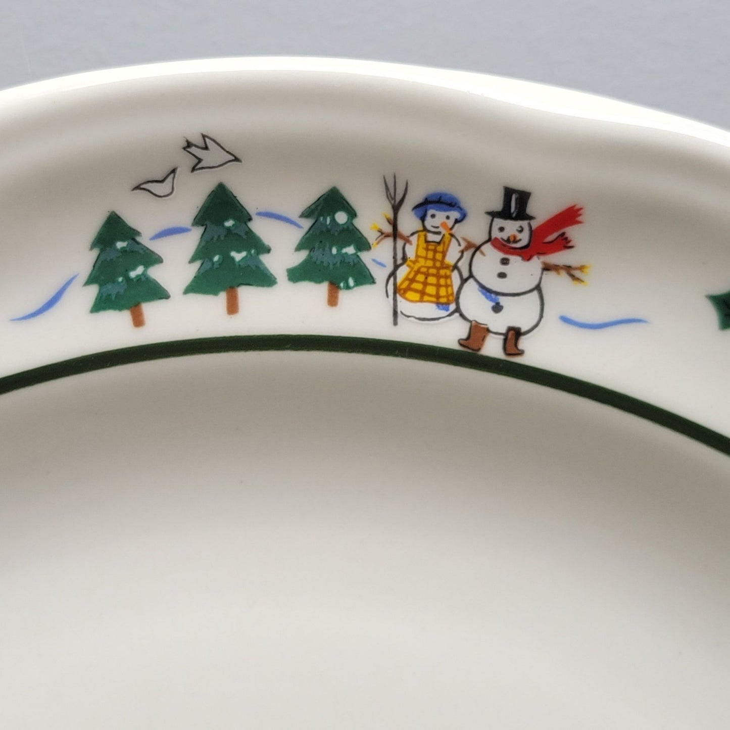 Pfaltzgraff Snow Village Dinner Plate, Set of 2, c.1990s