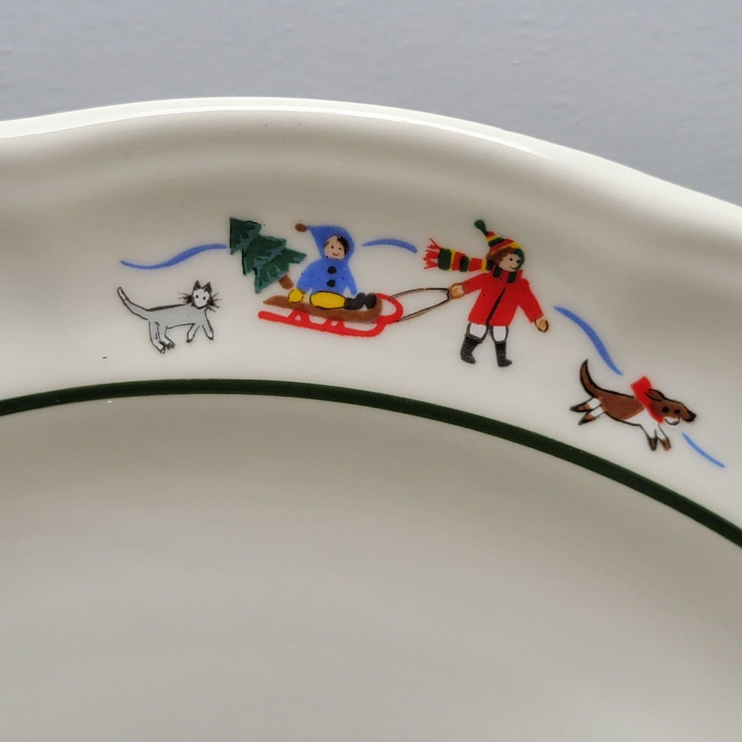 Pfaltzgraff Snow Village Dinner Plate, Set of 2, c.1990s