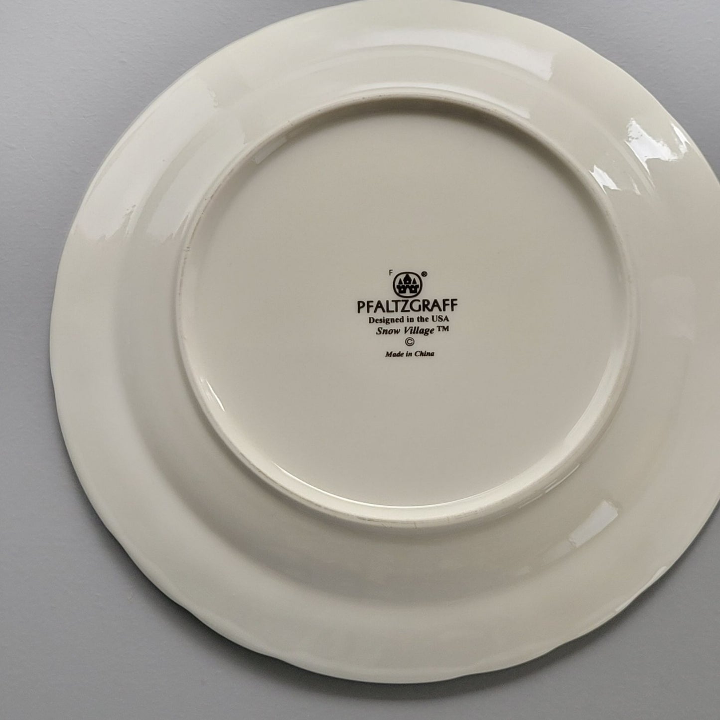 Pfaltzgraff Snow Village Dinner Plate, Set of 2, c.1990s