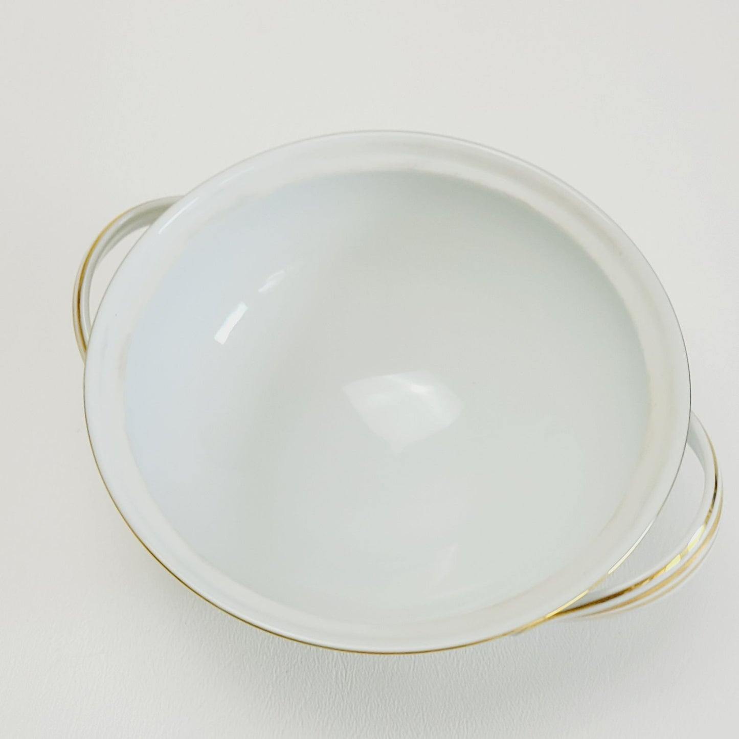 Noritake Richmond Creamer & Sugar Bowl, White Base Gold with Etched Band, Made in Japan