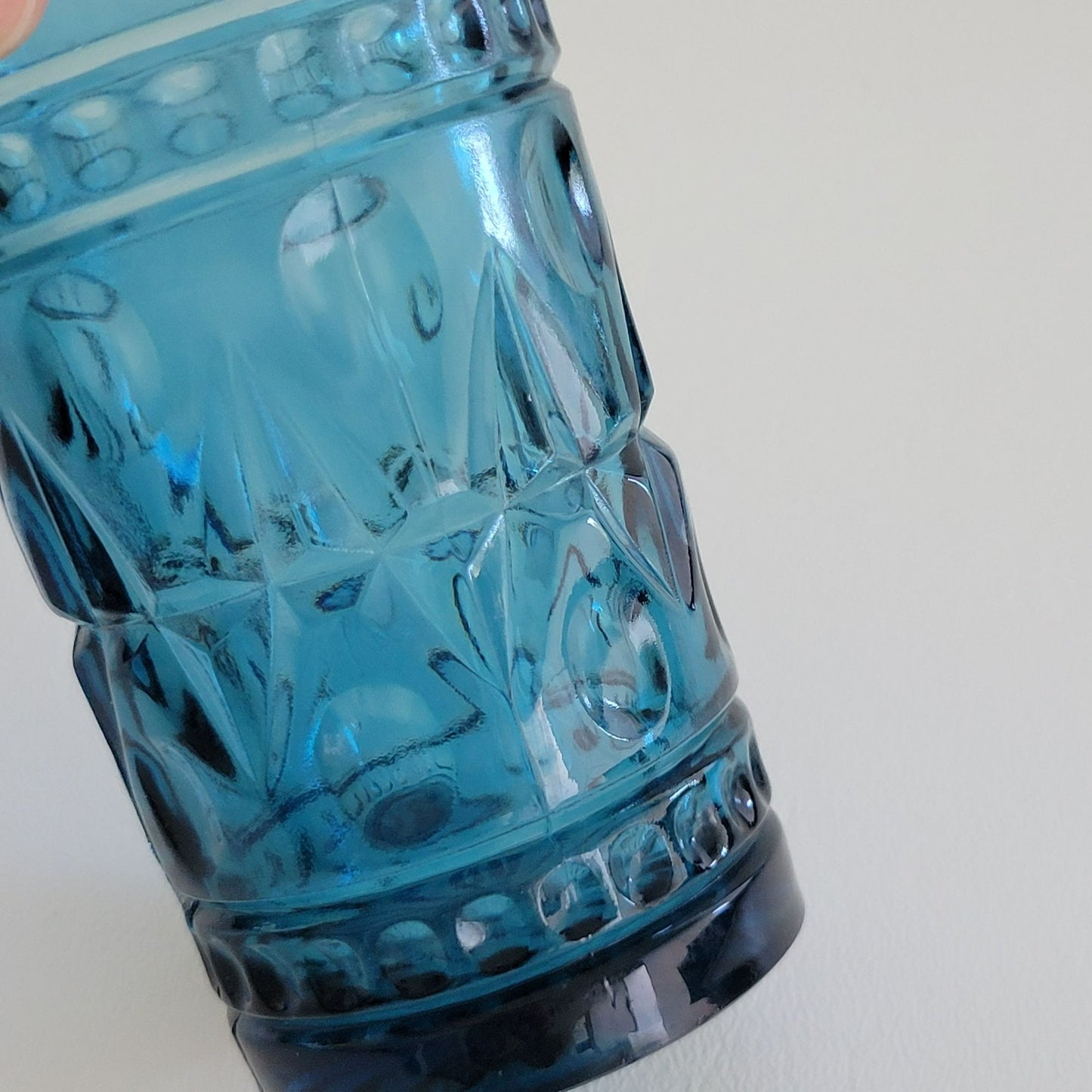 Indiana Glass Colony Park Lane Blue Juice Glasses, Set of 2, USA Made