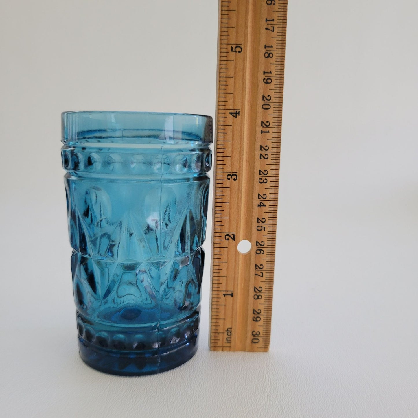 Indiana Glass Colony Park Lane Blue Juice Glasses, Set of 2, USA Made