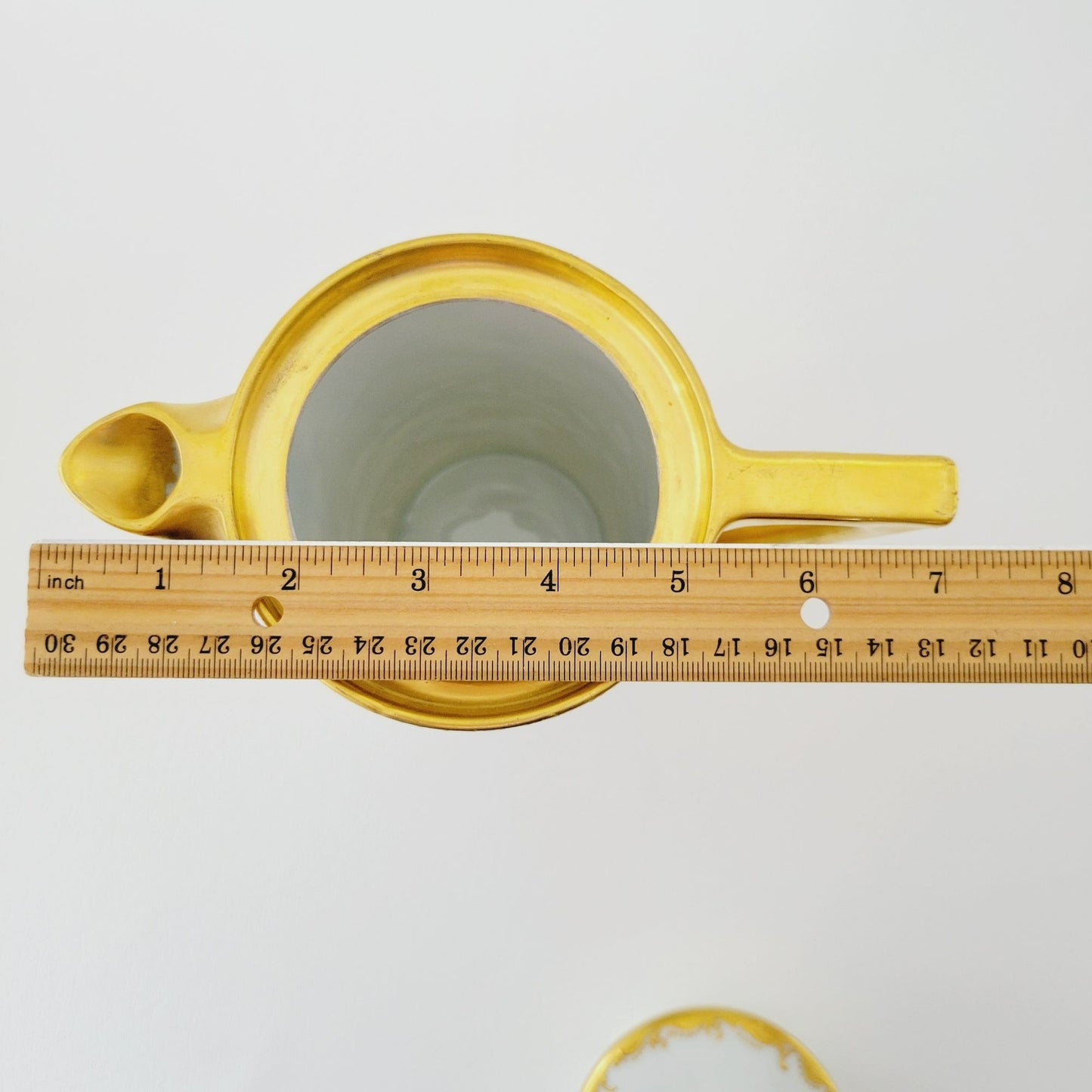 Hand Painted German White & Heavy Gold Chocolate Pot