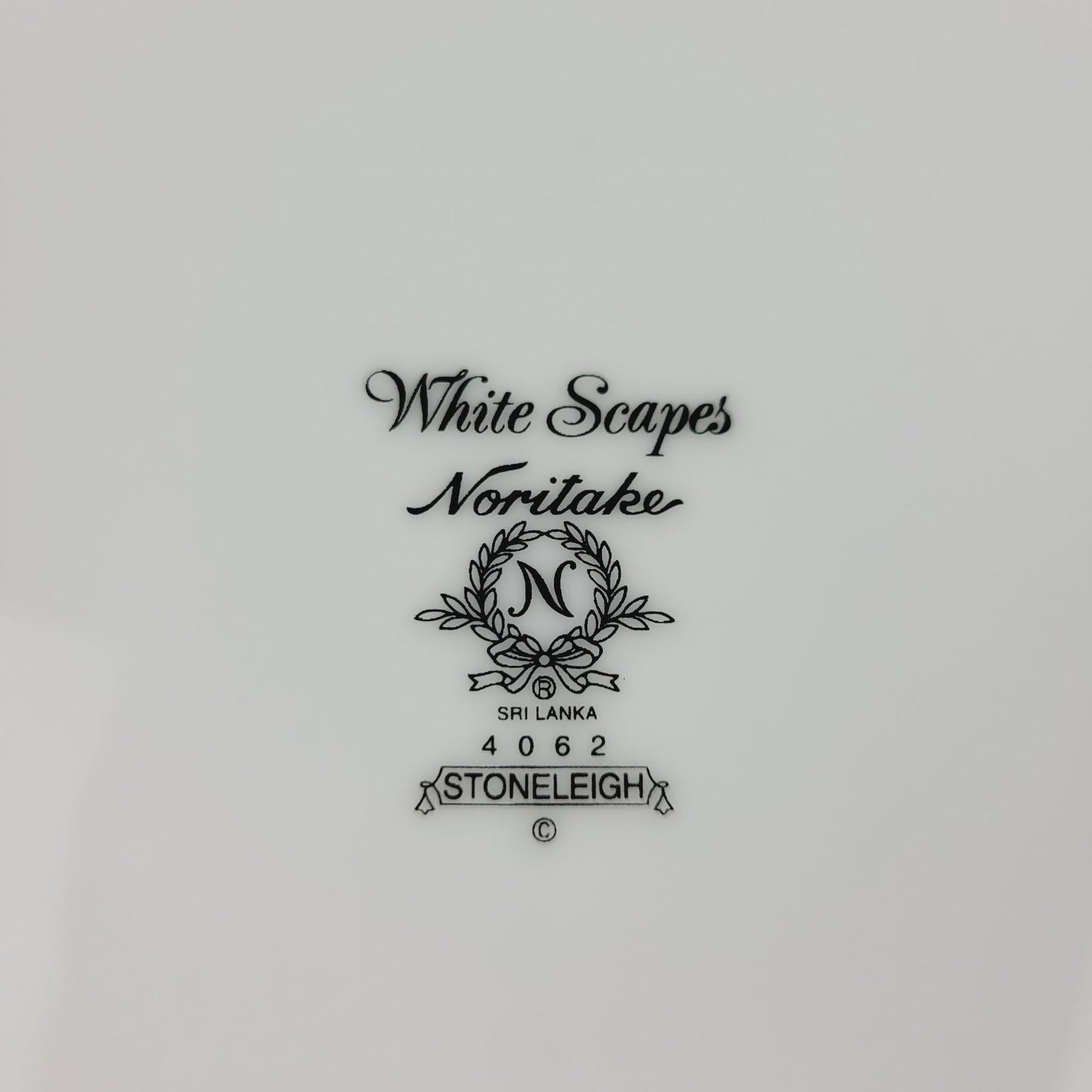 Noritake Stoneleigh Salad Plate, Embossed Scroll Band & Platinum Rings