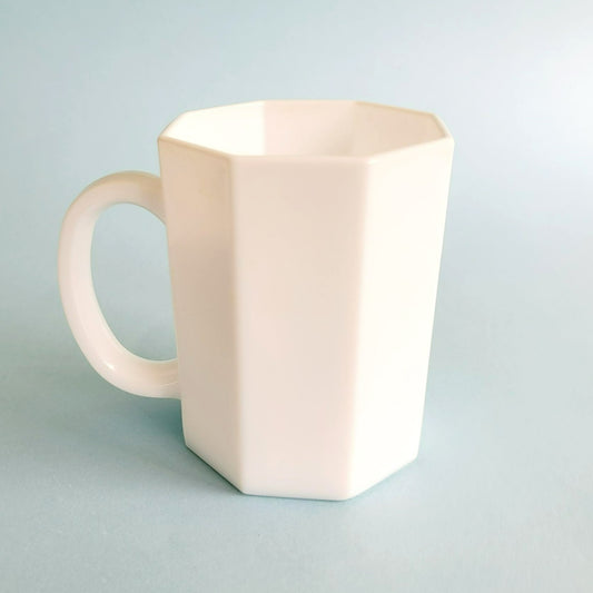 Arcoroc White Octime Glass Mug, Set of 2, Made in France