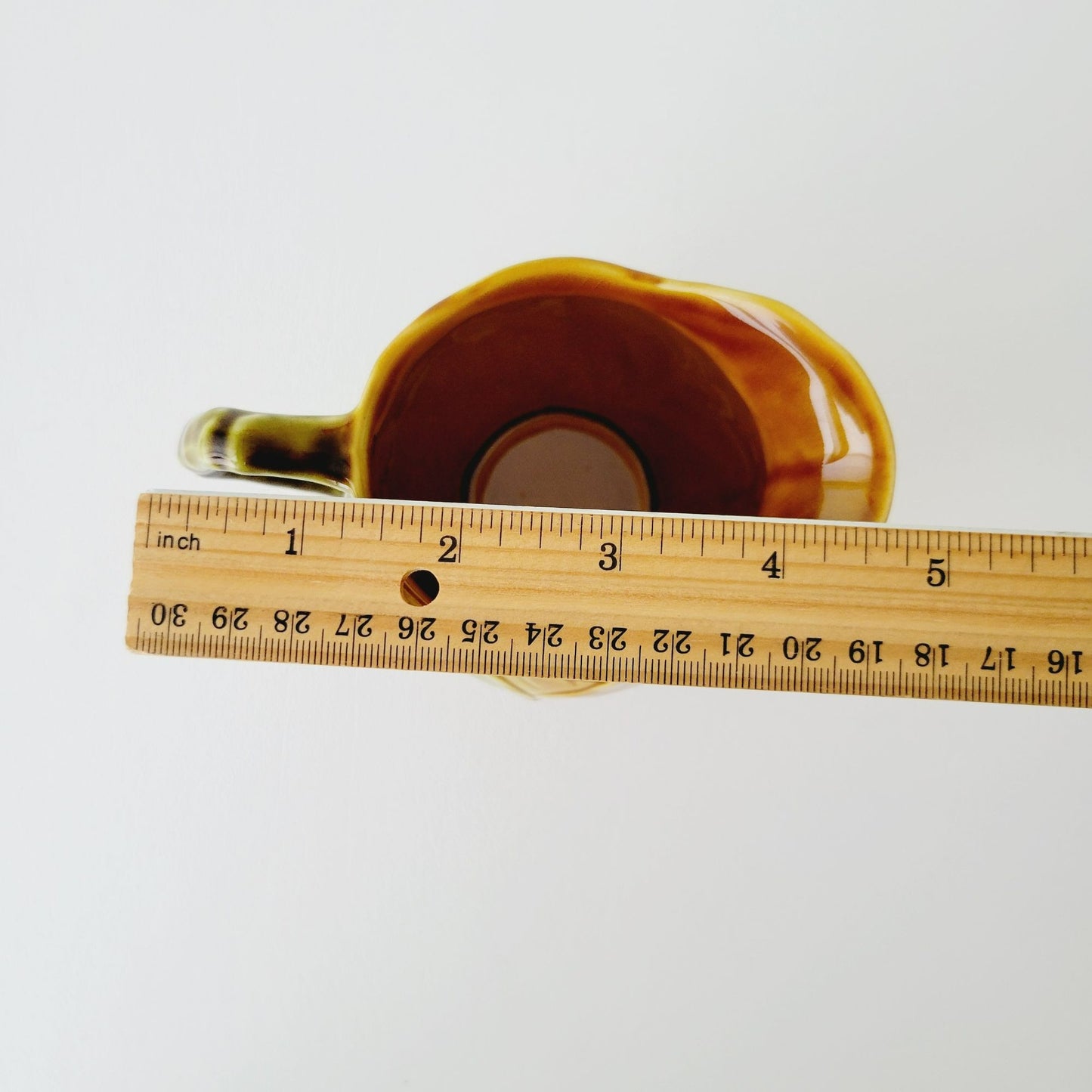 Royal Winton Grimwades Creamer, Brown & Green Glazed, Embossed Leaf Pattern, Made in England
