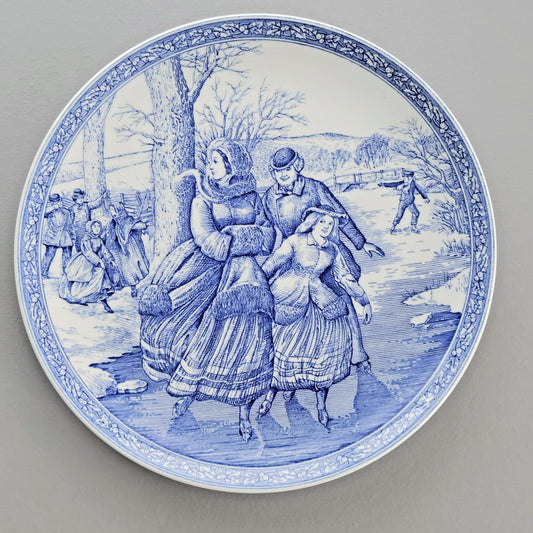 Spode Blue Room Victorian Annual Christmas Plate 1996, Made in England