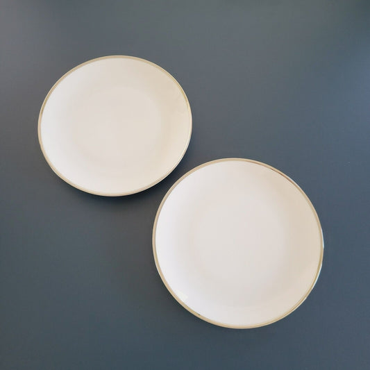 Johann Haviland Wedding Ring Salad Plate, Set of 2, Platinum Trim