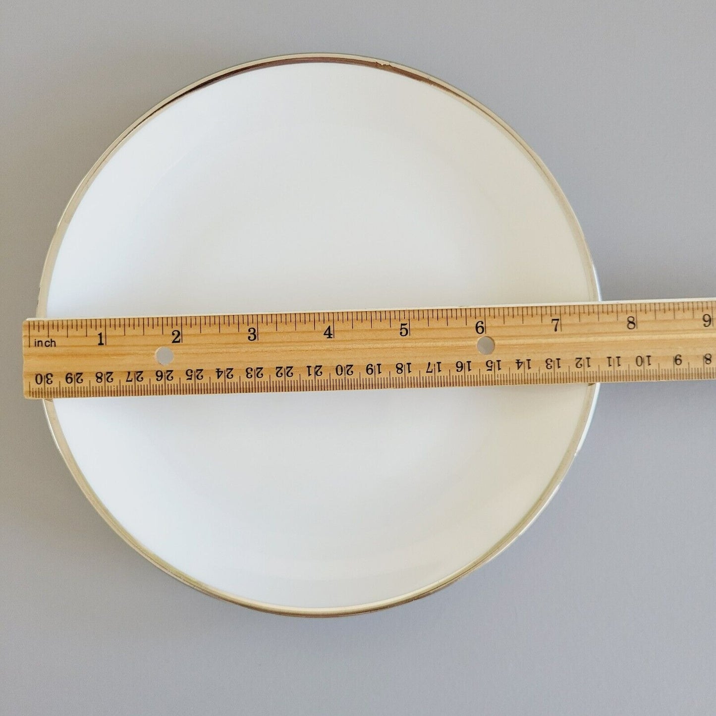 Johann Haviland Wedding Ring Salad Plate, Set of 2, Platinum Trim