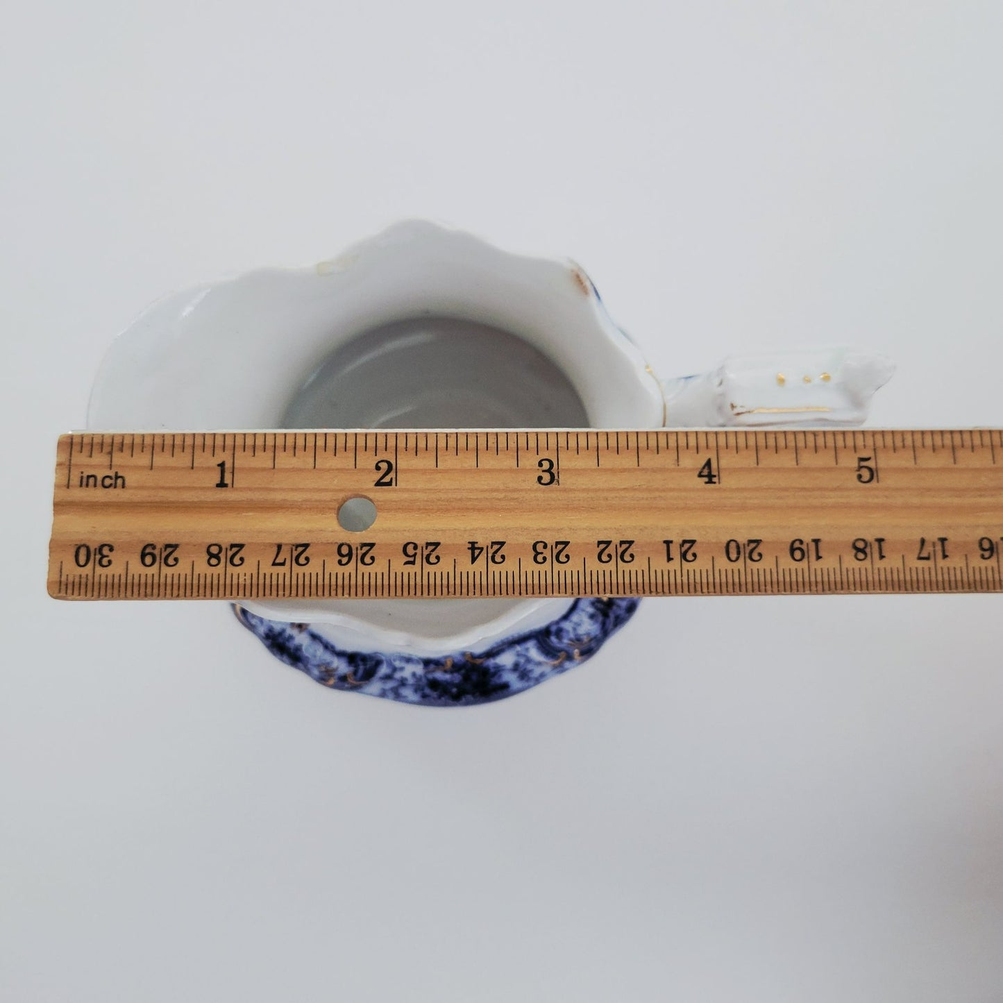 Antique Meakin Flow Blue YORK Creamer, England c. Early 1900s