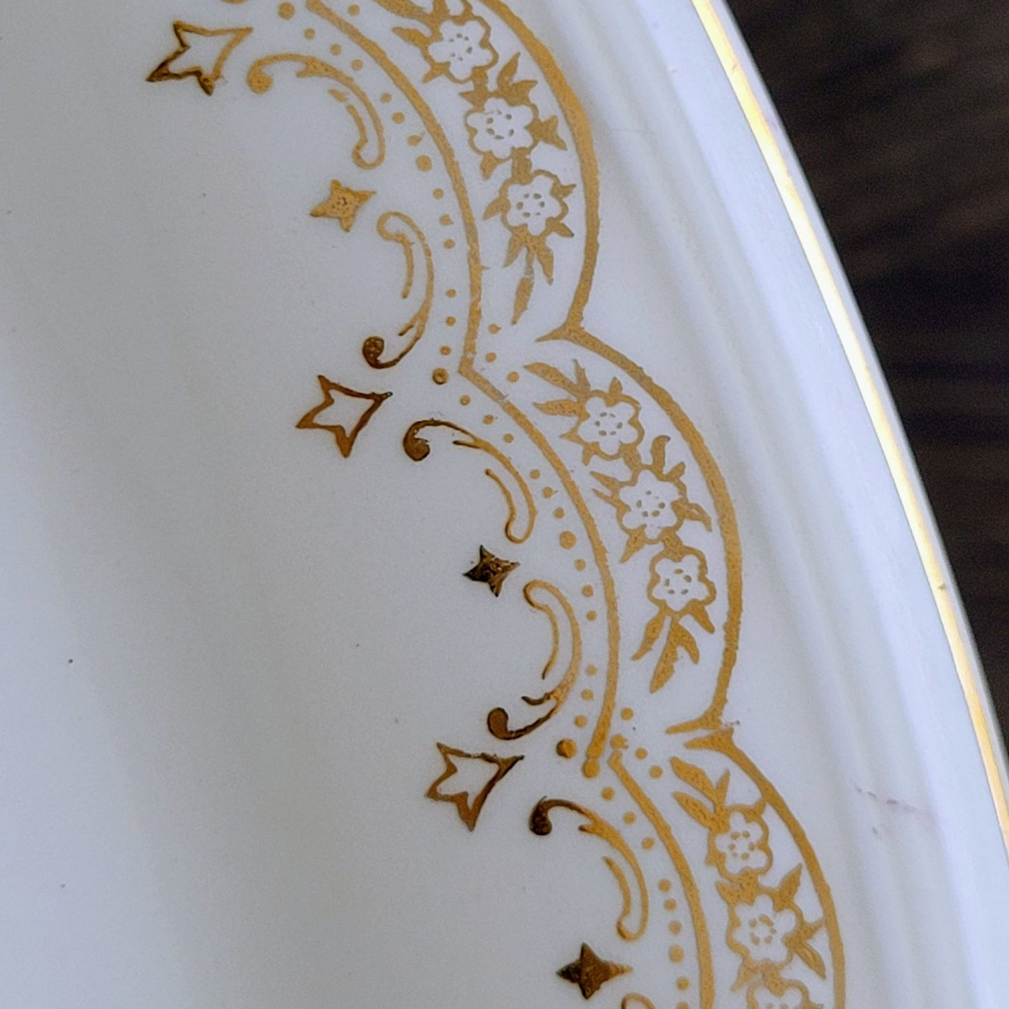 Edwin Knowles Priscilla 11" Oval Serving Platter, c.1940s USA Made