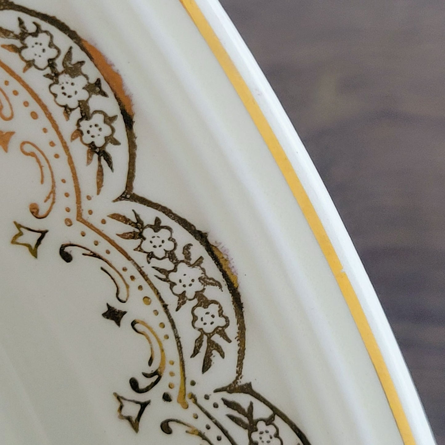Edwin Knowles Priscilla 11" Oval Serving Platter, c.1940s USA Made