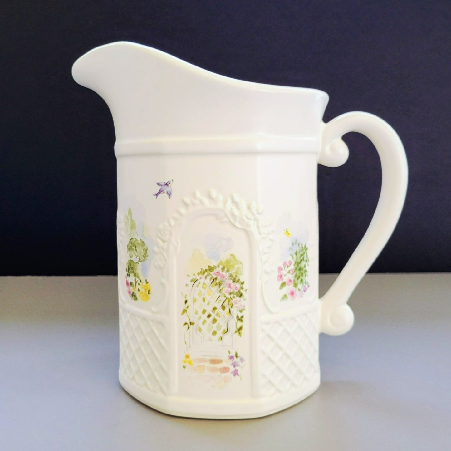 Pfaltzgraff Cape May Large Sculped Water Pitcher, c.1990s USA