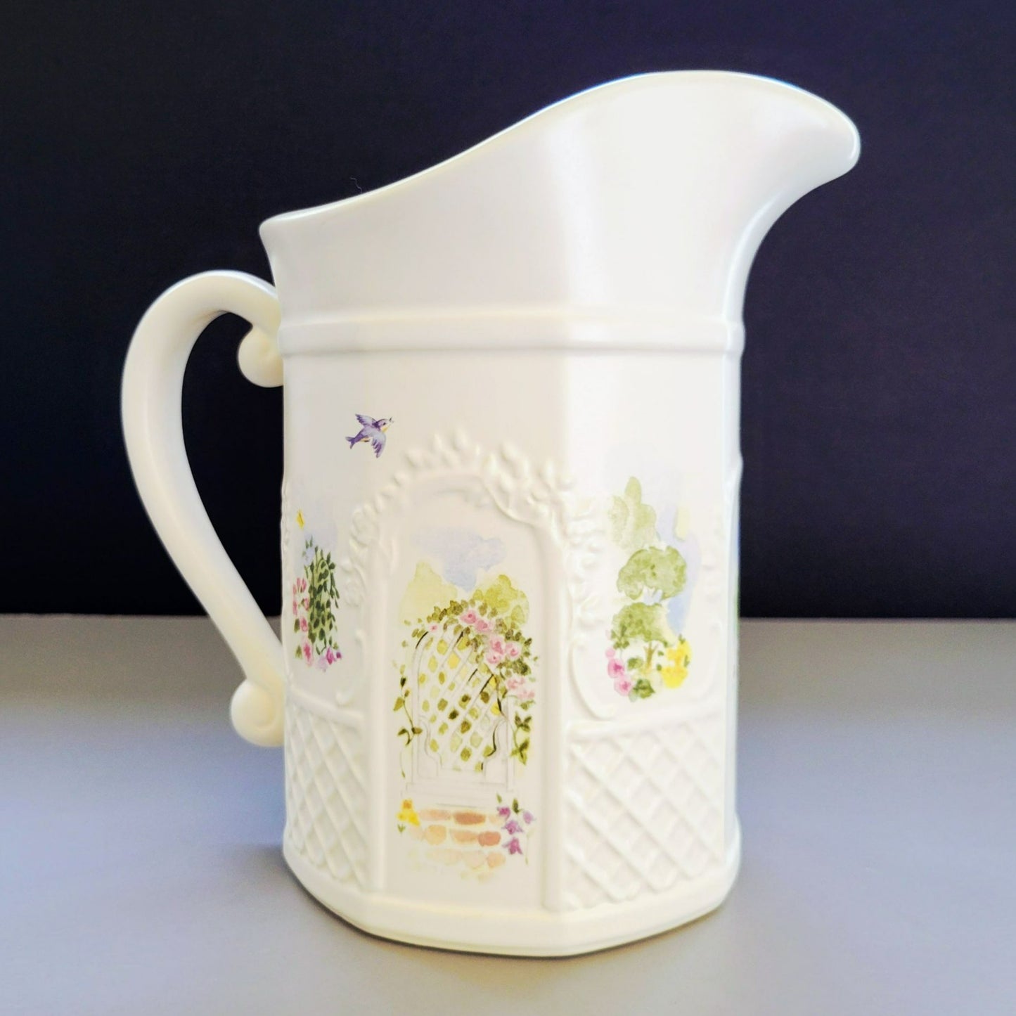 Pfaltzgraff Cape May Large Sculped Water Pitcher, c.1990s USA
