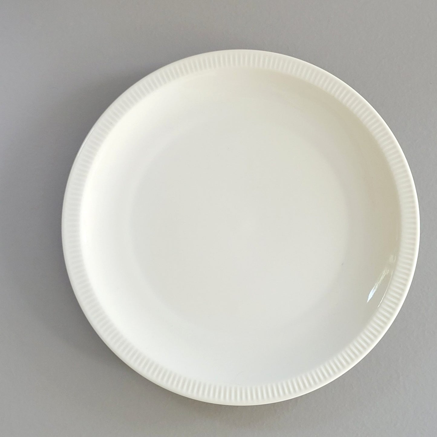 Arzberg Athena White Salad Plate, Ribbed Rim, Germany c.1968-90