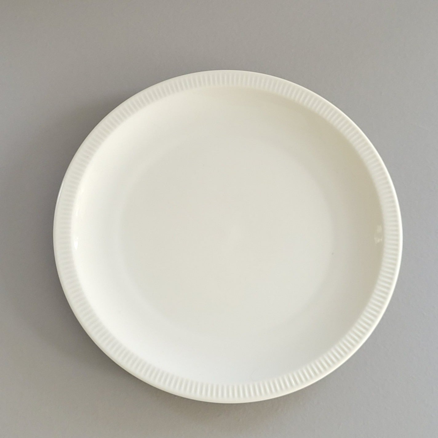 Arzberg Athena White Salad Plate, Ribbed Rim, Germany c.1968-90
