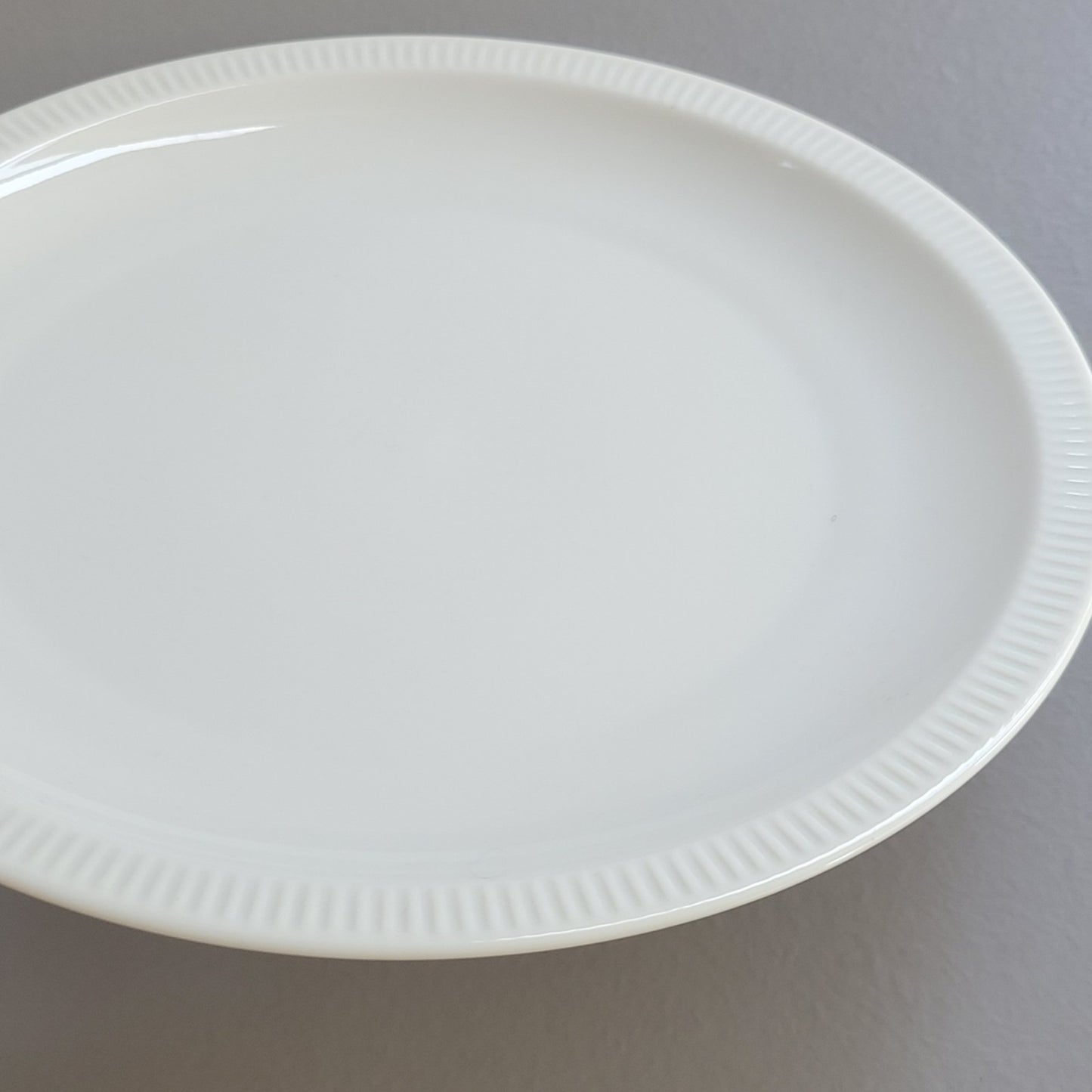 Arzberg Athena White Salad Plate, Ribbed Rim, Germany c.1968-90