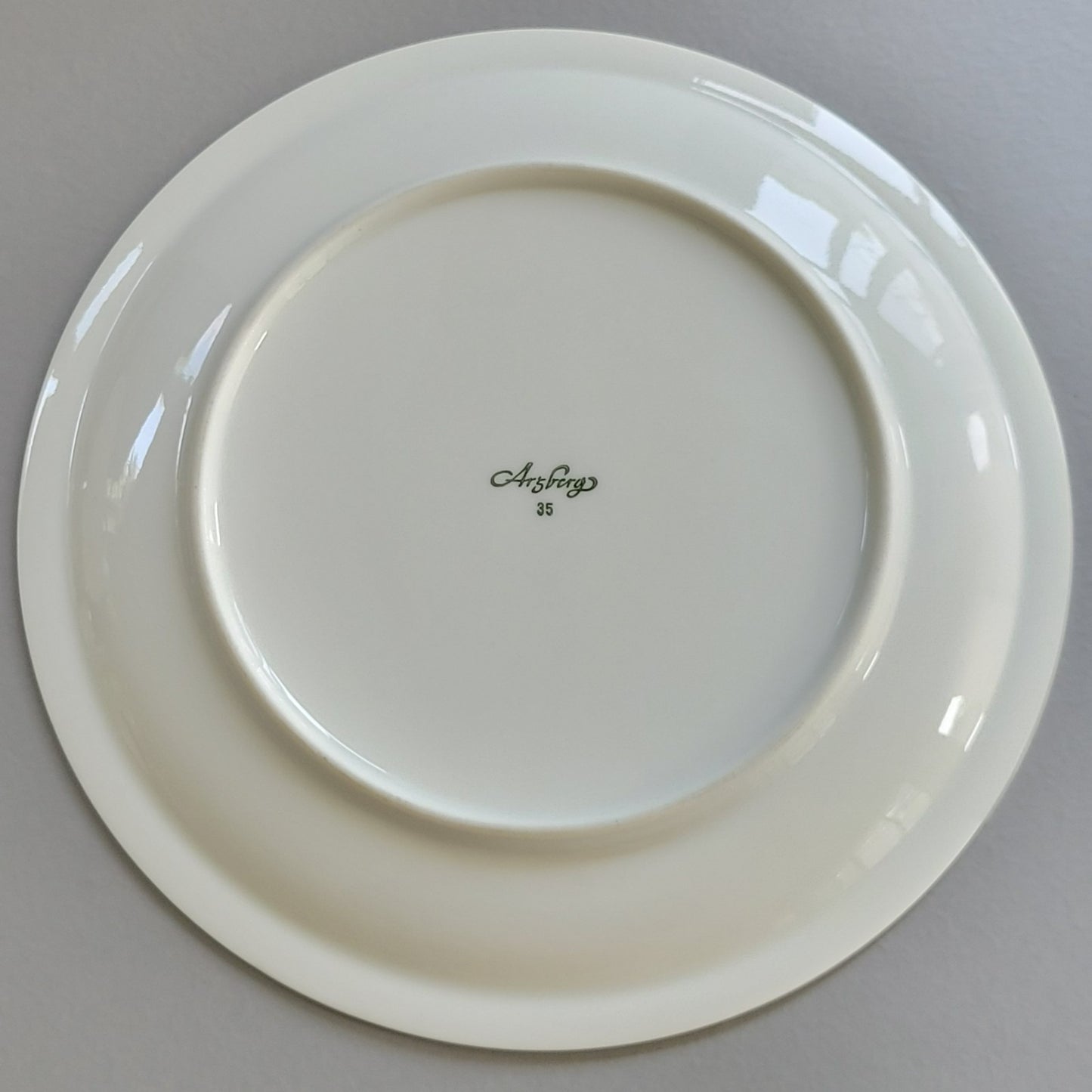 Arzberg Athena White Salad Plate, Ribbed Rim, Germany c.1968-90