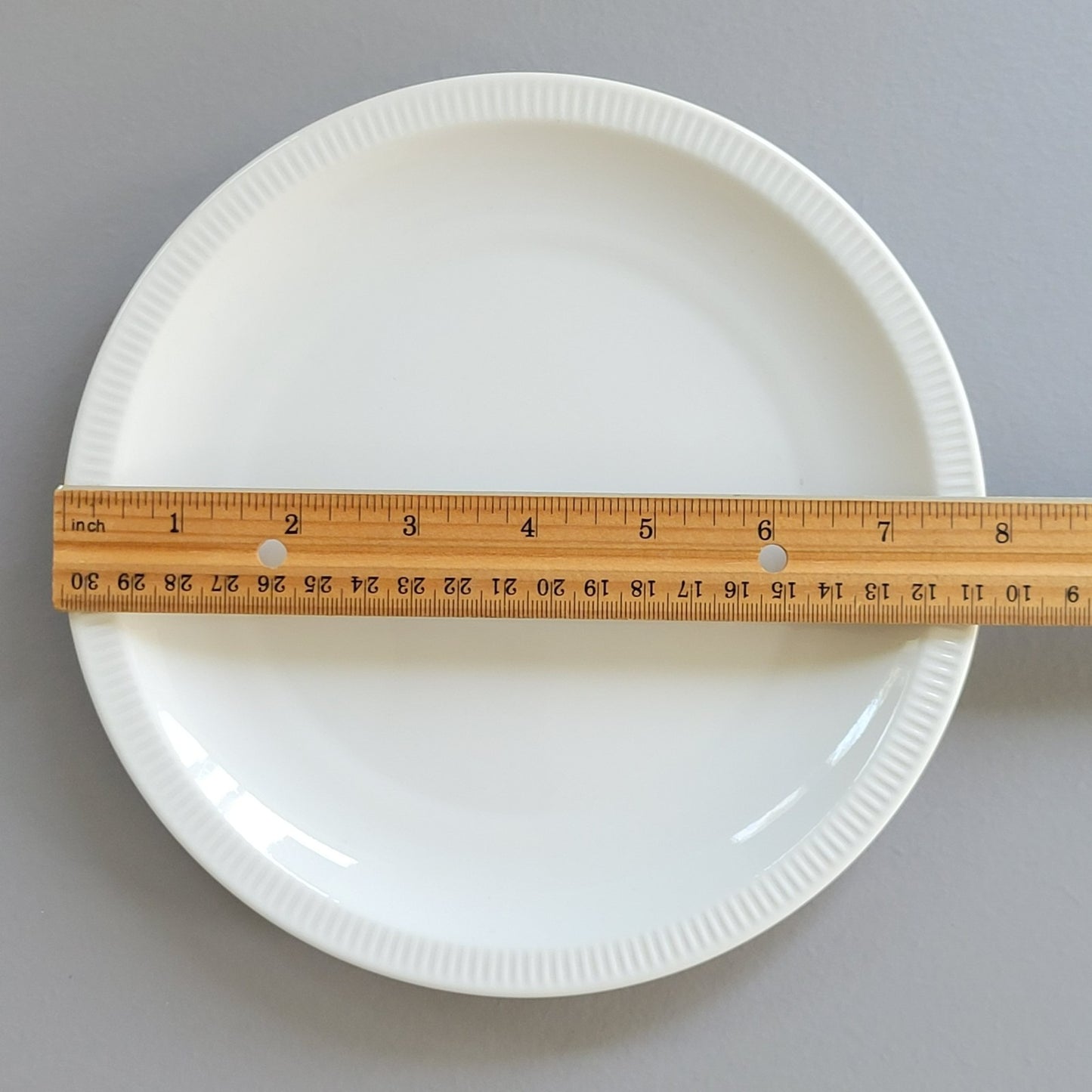 Arzberg Athena White Salad Plate, Ribbed Rim, Germany c.1968-90
