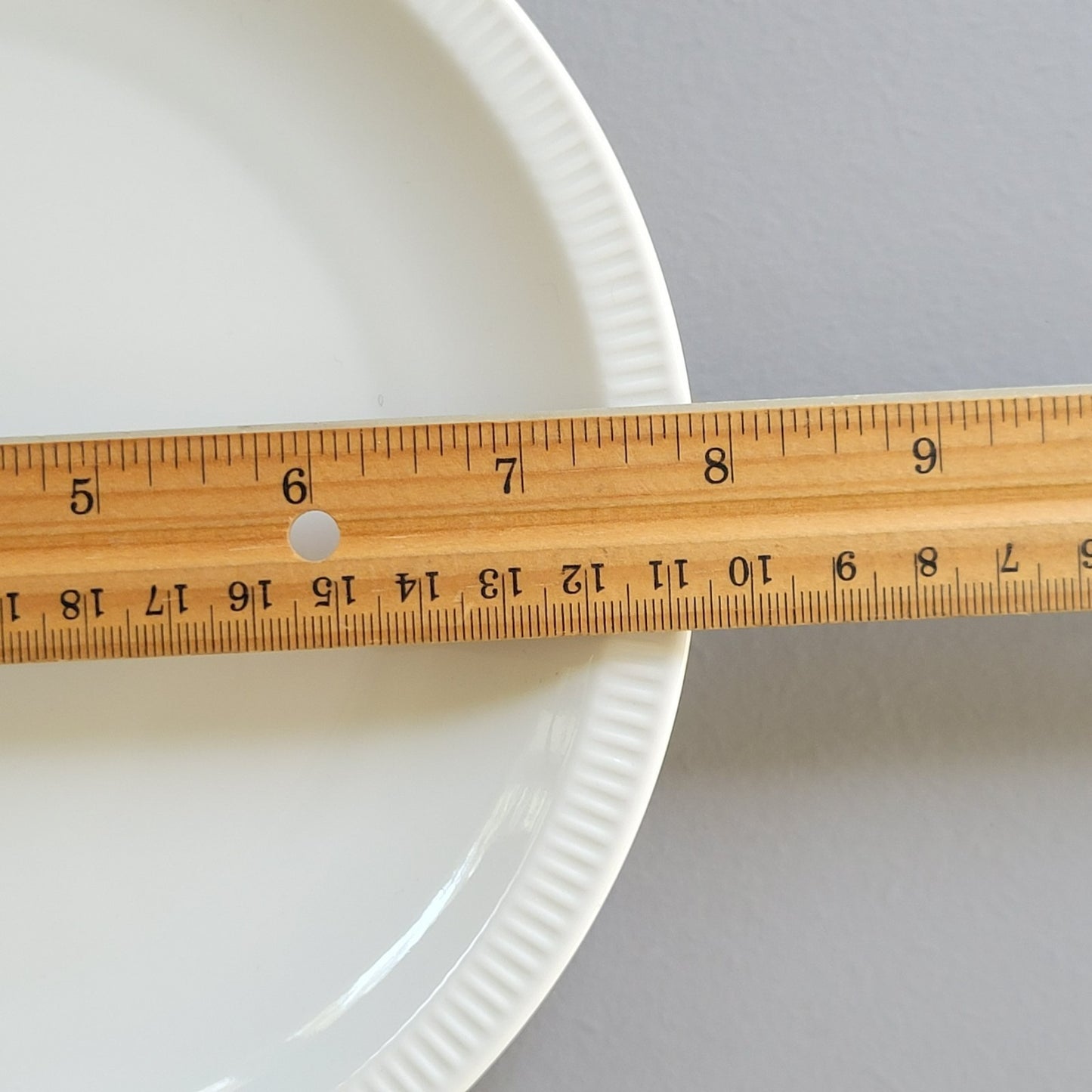 Arzberg Athena White Salad Plate, Ribbed Rim, Germany c.1968-90