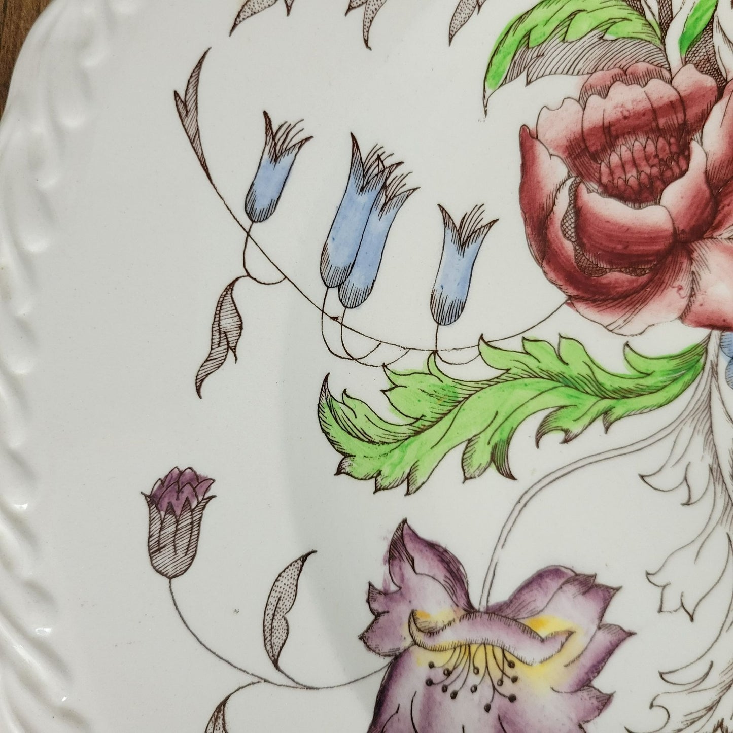Vernon Kilns May Flower 14" Round Platter c.1940-1953 USA