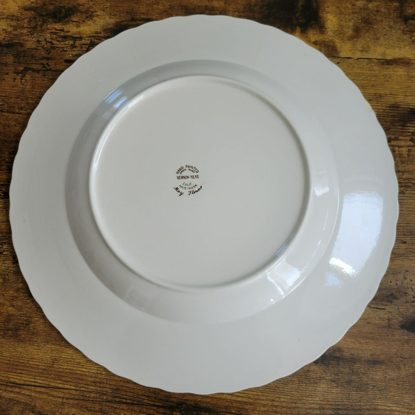 Vernon Kilns May Flower 14" Round Platter c.1940-1953 USA