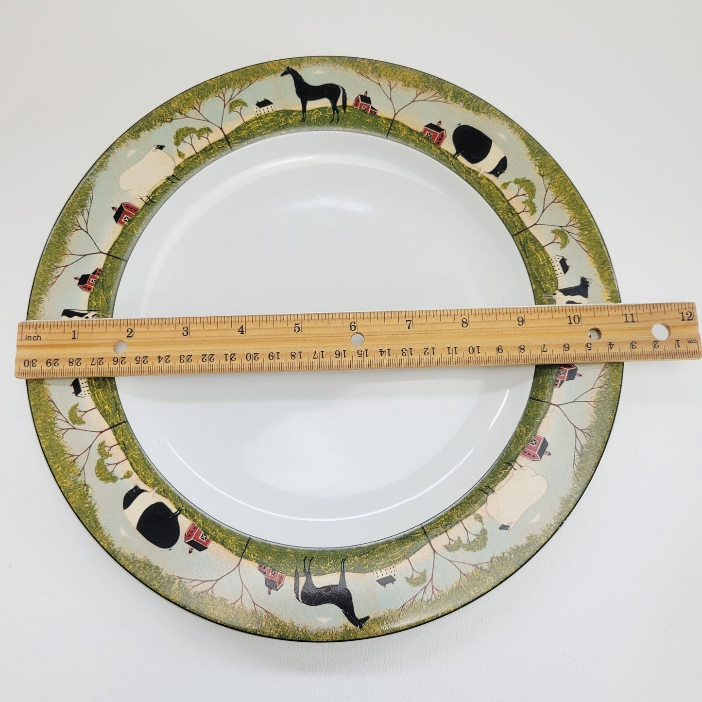 Folk Art Farm Tiered Dessert Stand