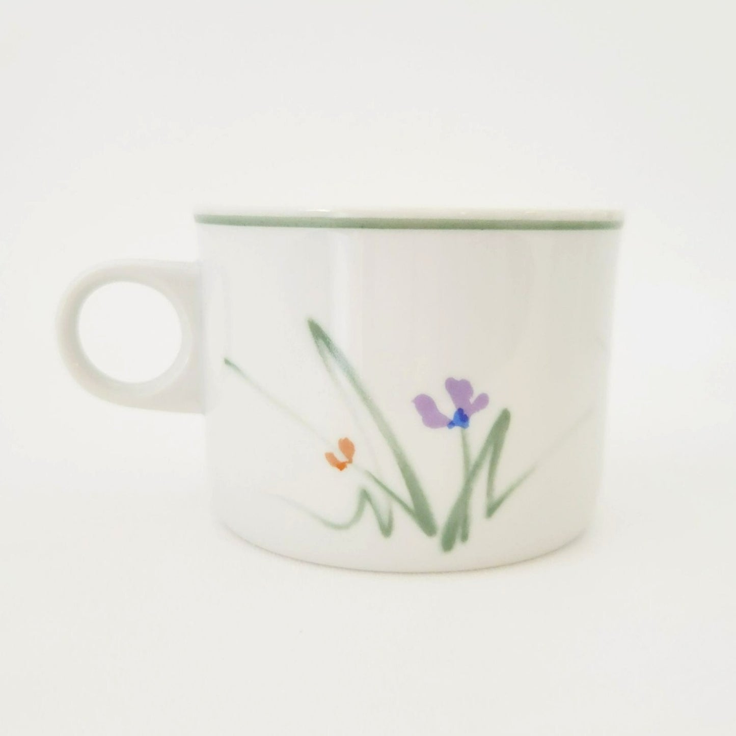 Mikasa Metro Sketch Book Cup Set, Long Stem Wild Flowers, c.1980s Japan