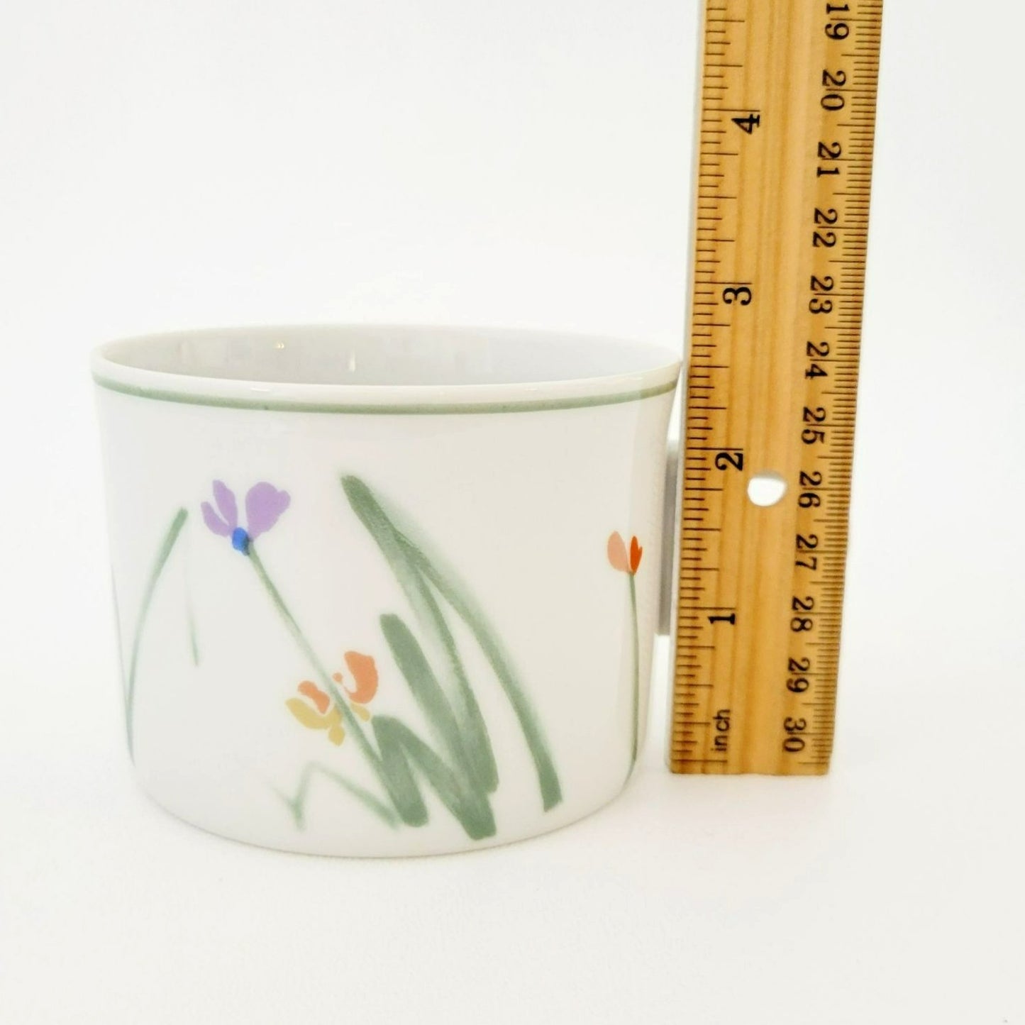 Mikasa Metro Sketch Book Cup Set, Long Stem Wild Flowers, c.1980s Japan