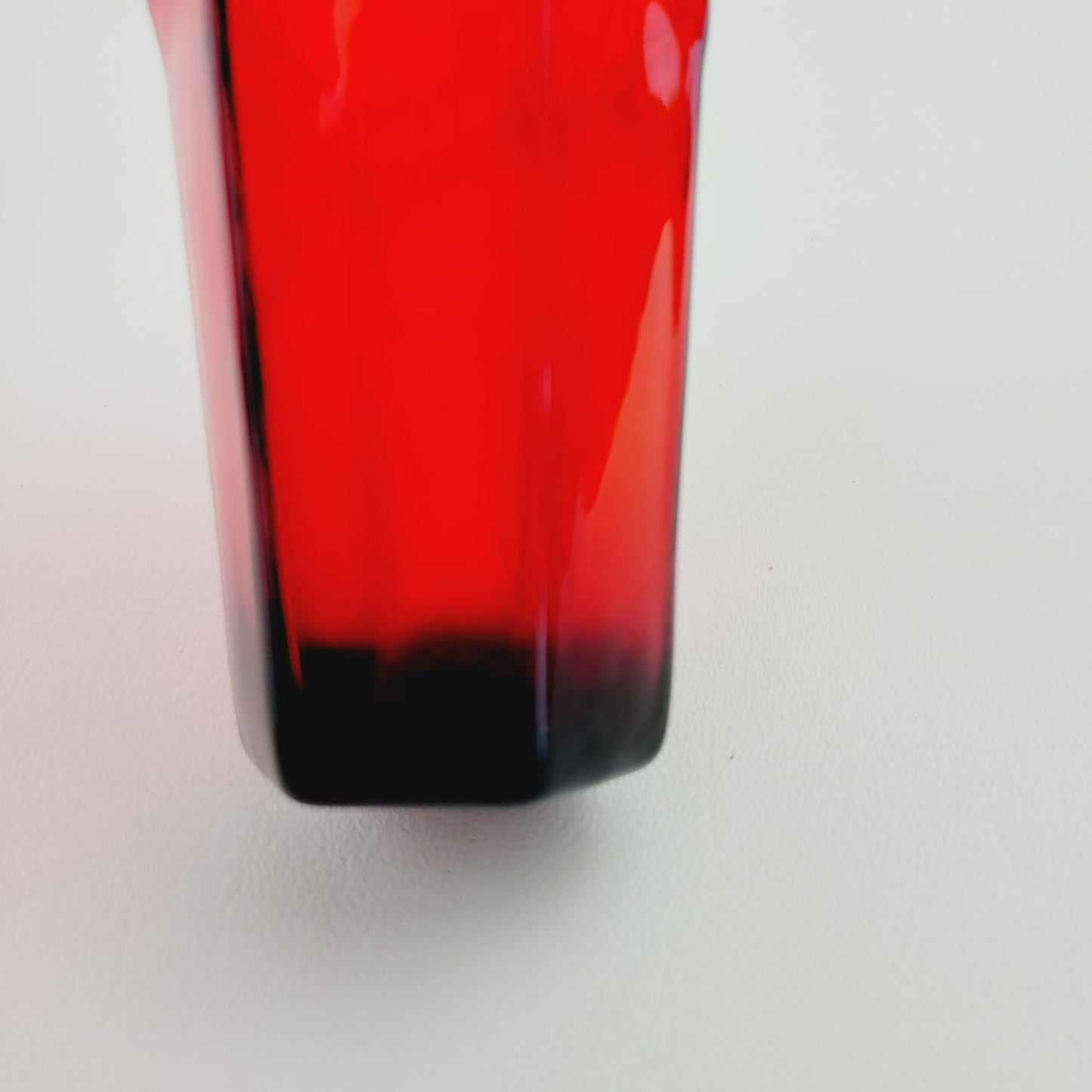Bryce Antique Ruby Panel Red Juice Glasses, Set of 2, USA Made