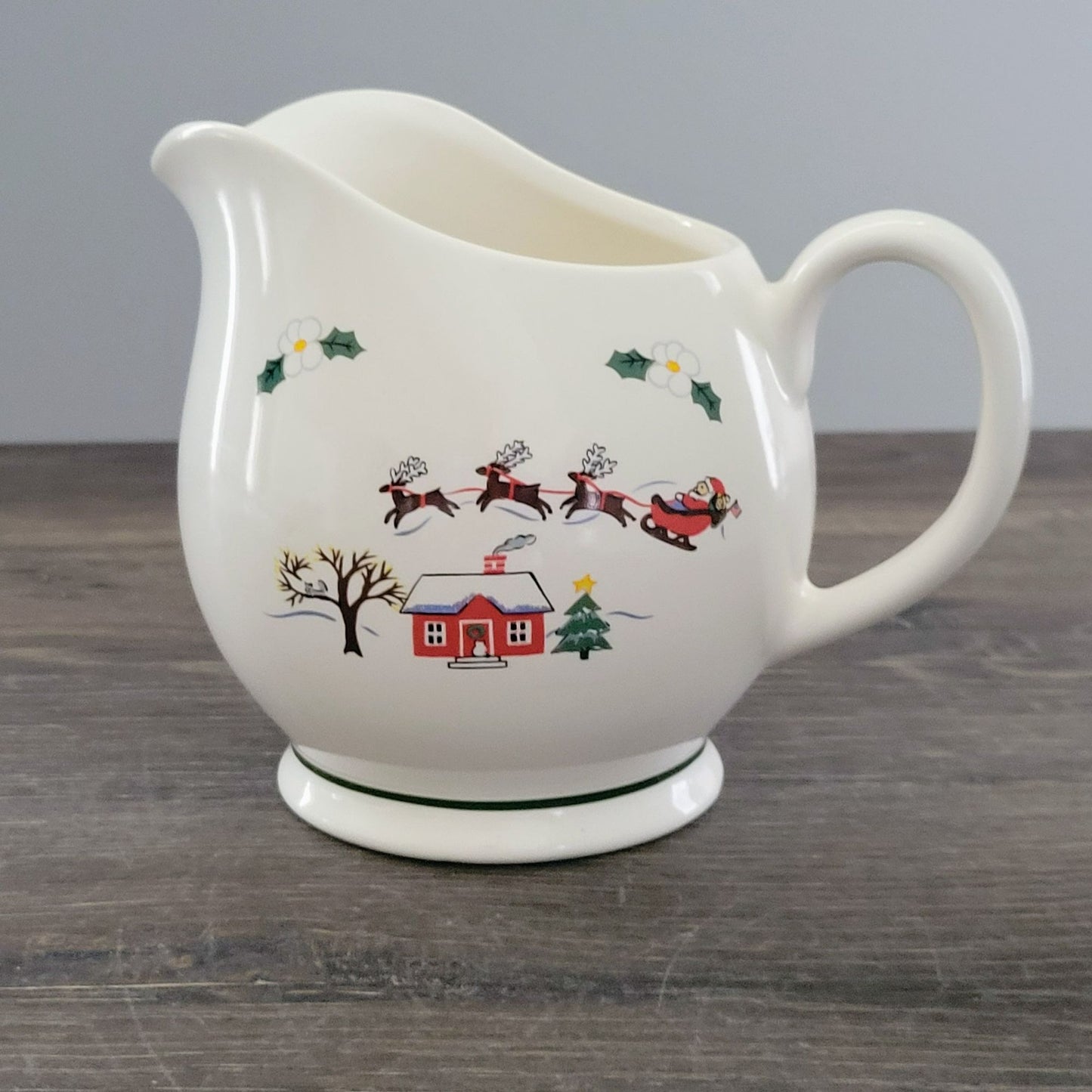 Pfaltzgraff Snow Village Gravy Boat Pitcher, USA c.1990s