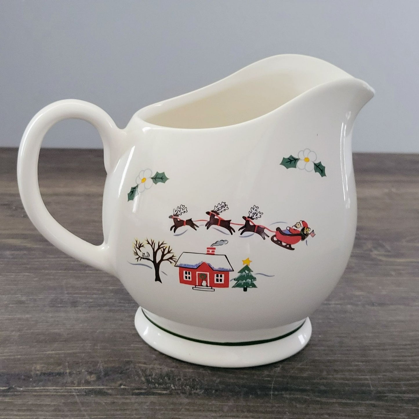 Pfaltzgraff Snow Village Gravy Boat Pitcher, USA c.1990s