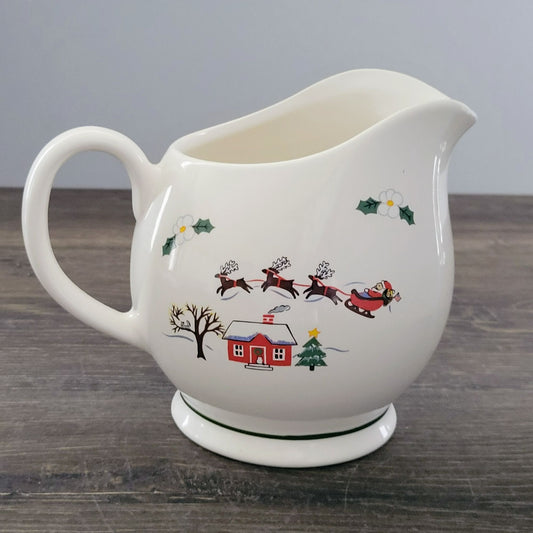 Pfaltzgraff Snow Village Gravy Boat Pitcher, USA c.1990s