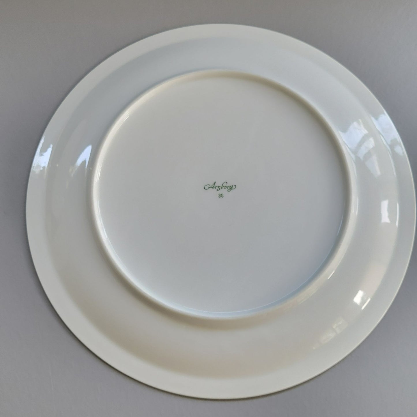 Arzberg Athena White Luncheon Plate, Ribbed Rim, c.1968-90 Germany