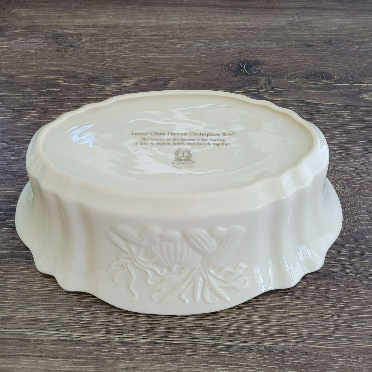 Lenox Harvest Centerpiece Serving Bowl, c.1980s USA