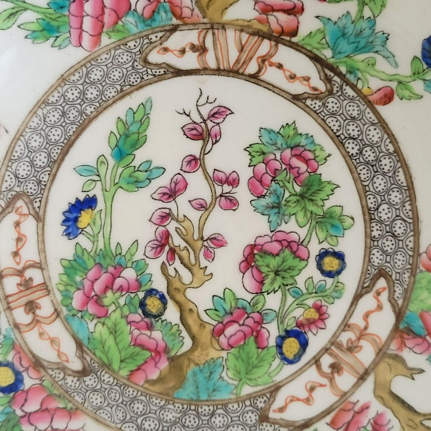 Antique Coalport Indian Tree 7" Round DECOR ONLY Bowl, c.1891-1939 England