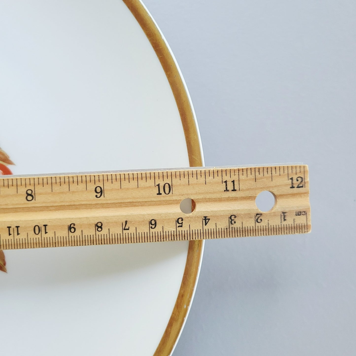 PM Jaeger & Co. Harvest Dinner Plate, Peach & Cherry, c.1950-60 Bavaria Germany