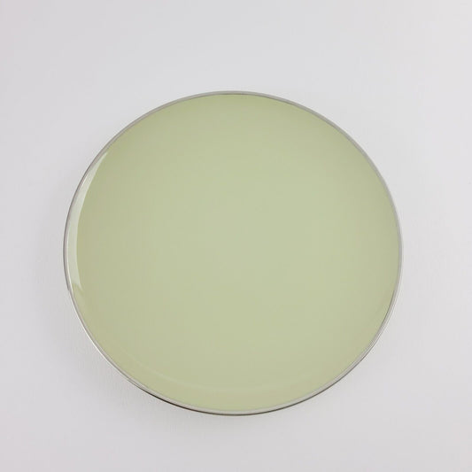 Franciscan Willow Green Dessert Plate, Platinum Trim c.1953 USA