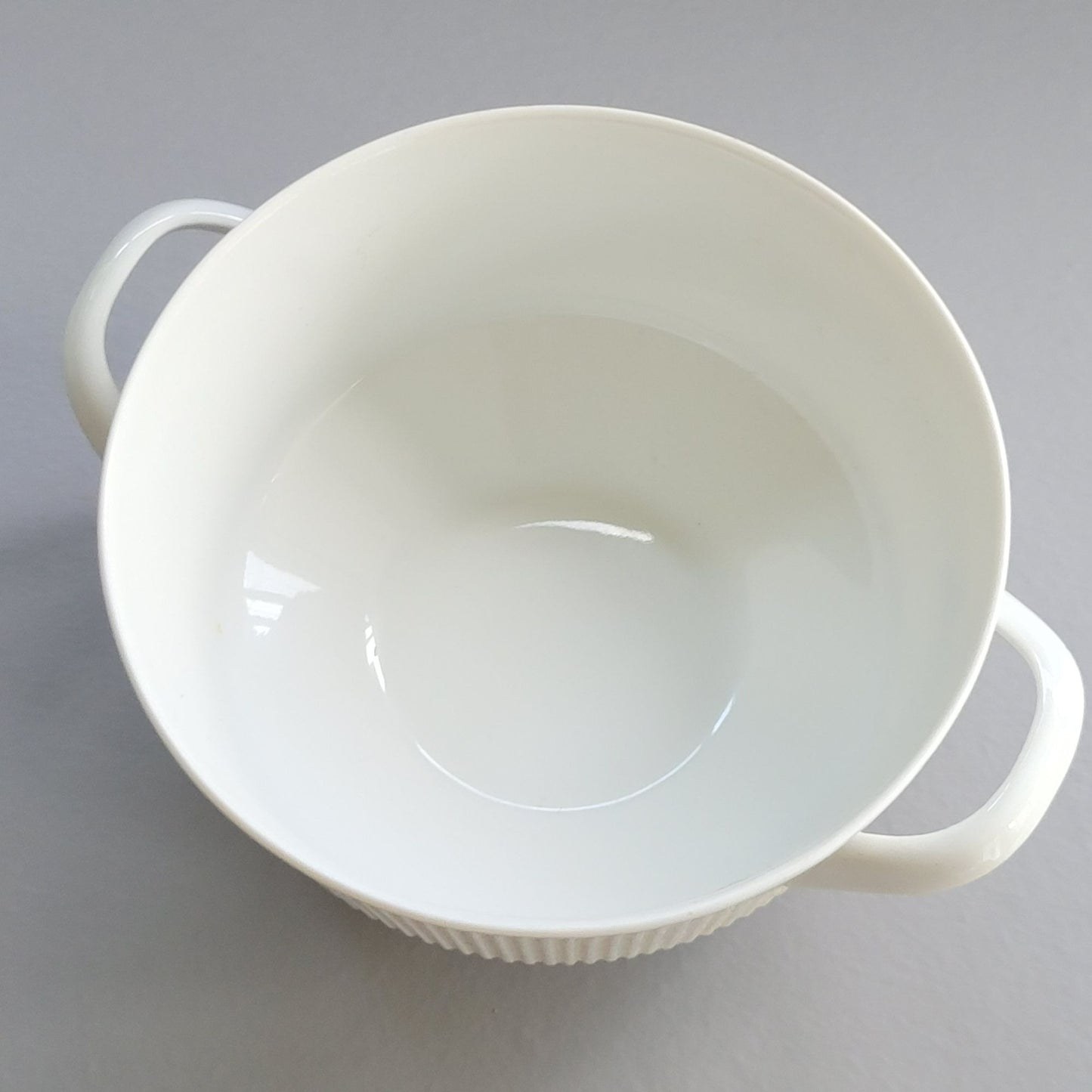 Arzberg Athena White Handled Cream Soup Bowl, c.1968-90 Germany