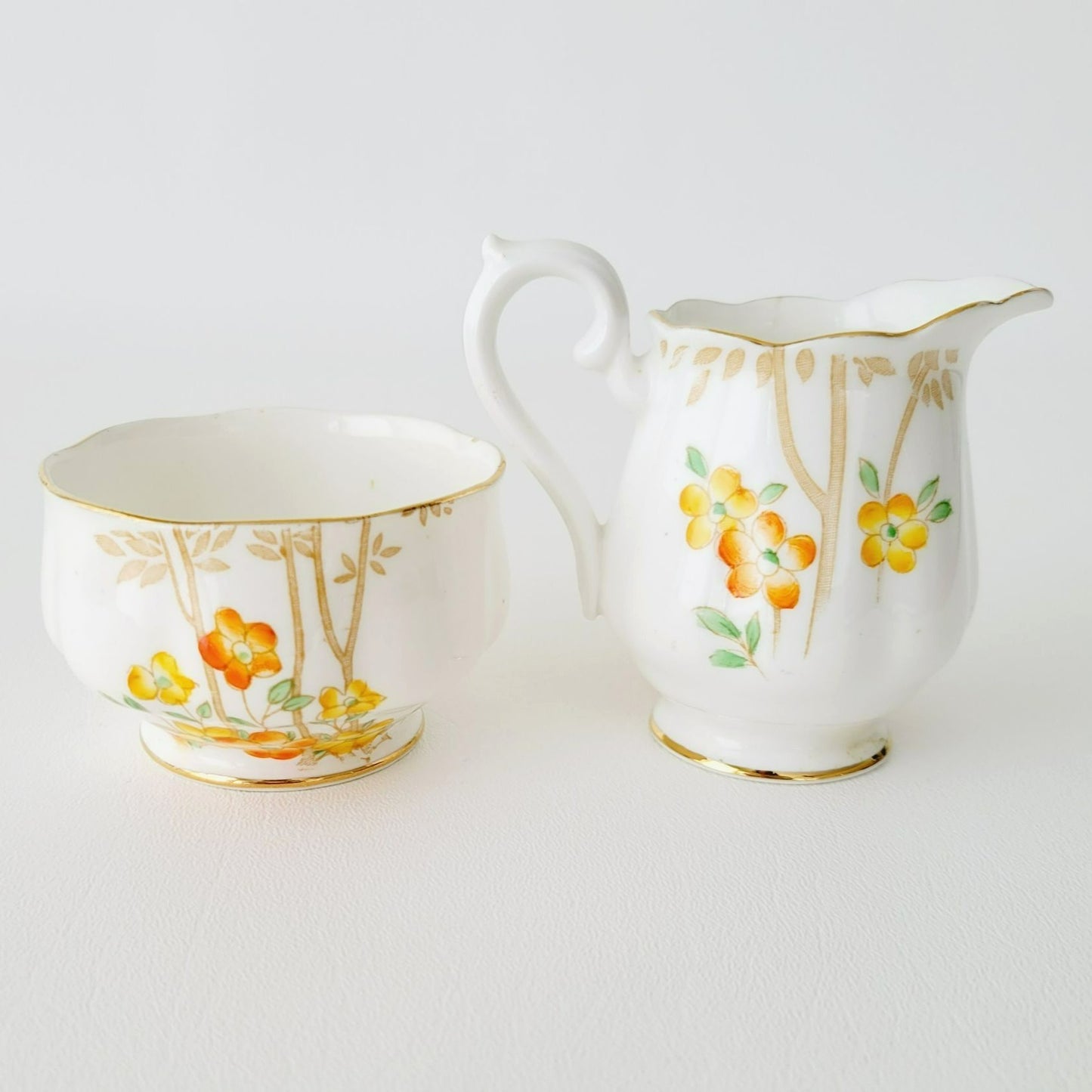 Rare Royal Albert Petite Creamer & Sugar Bowl, Crown China Dell c.1927-35 England